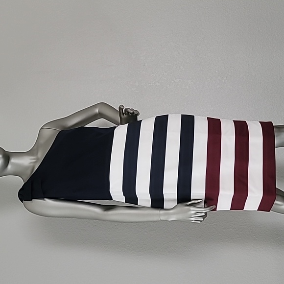 Ted Baker Hilila Rowing Stripe One Shoulder Dress Size 4 TB 10 US - Picture 2 of 11